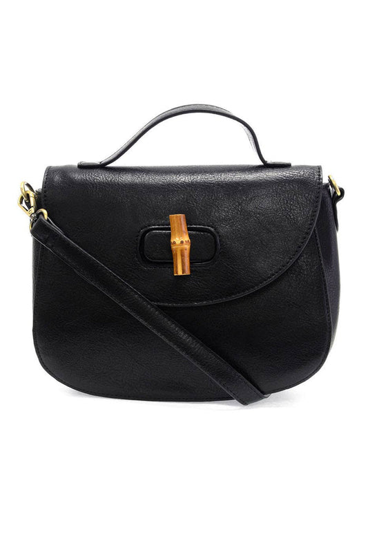 Hattie Bamboo Turnlock Top Handle Flap Crossbody