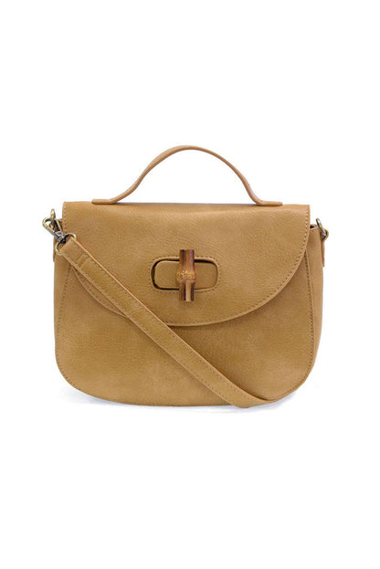 Hattie Bamboo Turnlock Top Handle Flap Crossbody