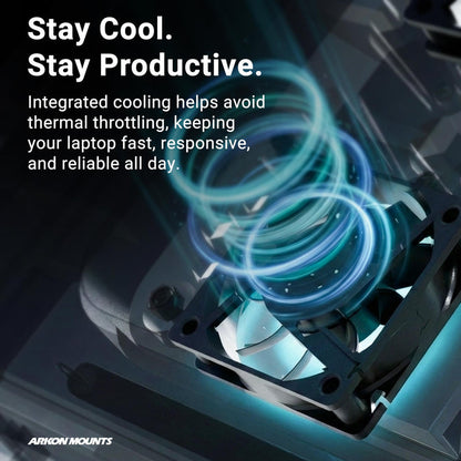 Heavy-Duty Laptop Holder with Optional Cooling Fan