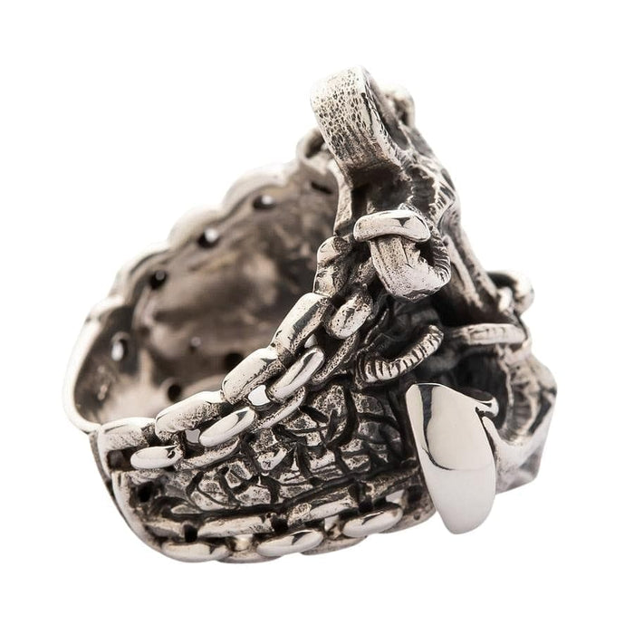 Side view of the anchor ring, highlighting the detailed anchor chain ring band.