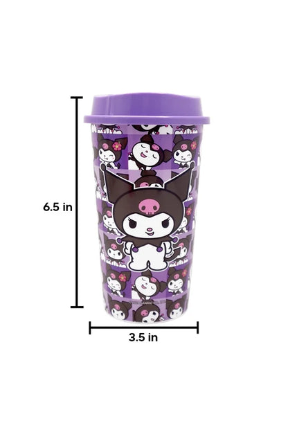 Hello Kitty Kuromi  20oz Plastic cup with lid
