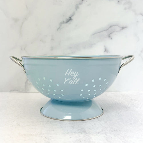 Hey Y'all Blue Colander