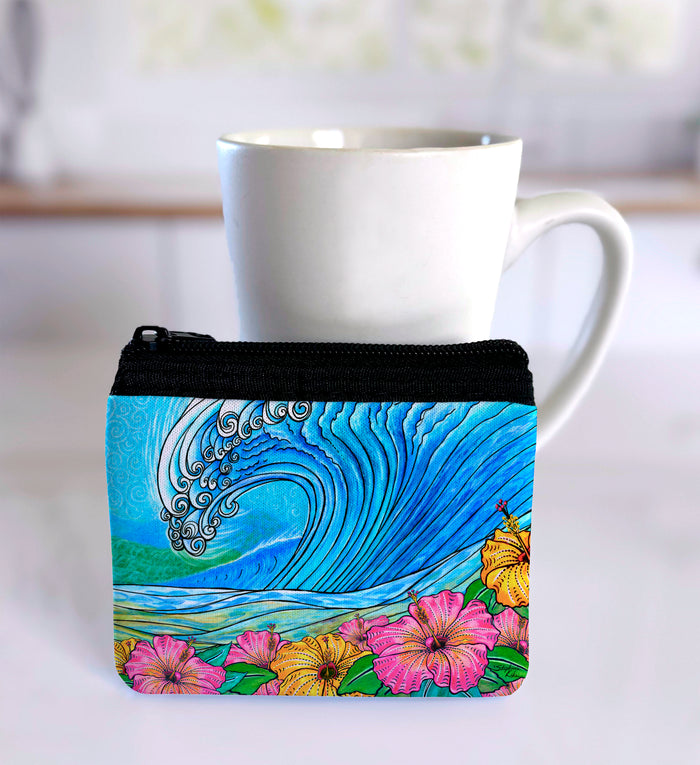 Hibiscus Wave Coin Bag