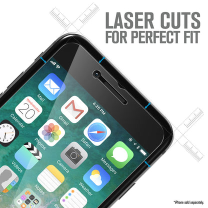 Catalyst Tempered Glass Screen Protector for iphone se gen 2 with iphone text reads laser cuts for perfect fit