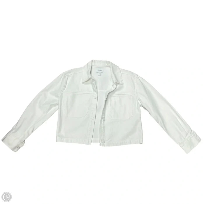Jacket Denim By Nine West In Cream Denim, Size: S