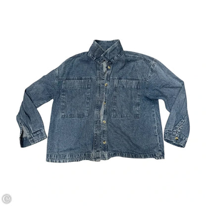 Jacket Denim In Blue Denim, Size: L