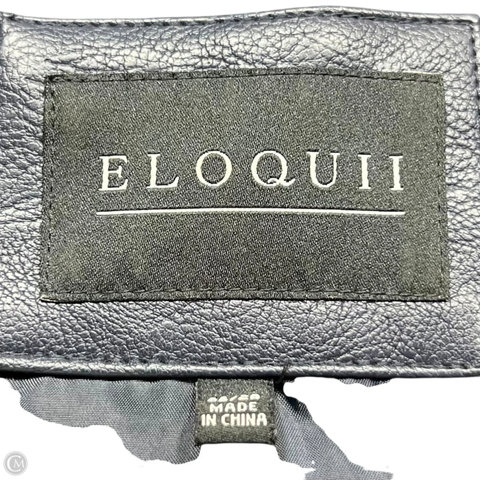 Jacket Moto By Eloquii In Blue, Size: 4x