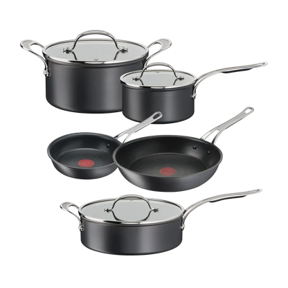 Jamie Oliver by Tefal Cooks Classic Non-Stick Induction Hard Anodised 5pc Cookware Set