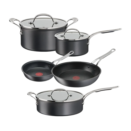 Jamie Oliver by Tefal Cooks Classic Non-Stick Induction Hard Anodised 5pc Cookware Set