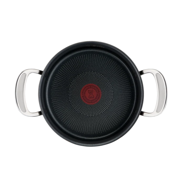 Jamie Oliver by Tefal Cooks Classic Non-Stick Induction Hard Anodised Stewpot + Lid 24cm/5L interior non-stick coating