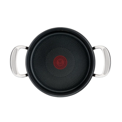 Jamie Oliver by Tefal Cooks Classic Non-Stick Induction Hard Anodised Stewpot + Lid 24cm/5L interior non-stick coating