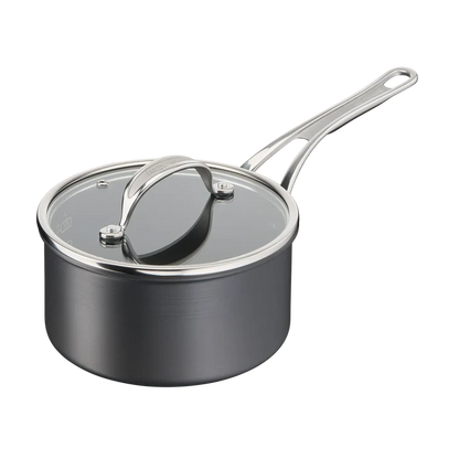 Jamie Oliver by Tefal Cooks Classic Non-Stick Induction Hard Anodised Saucepan + Lid 18cm