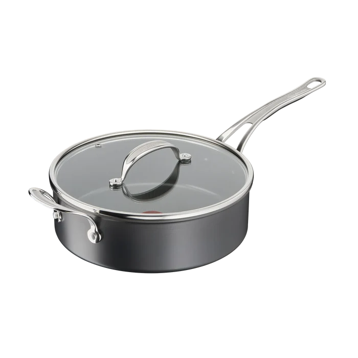 Jamie Oliver by Tefal Cooks Classic Non-Stick Induction Hard Anodised Sautepan + Lid 26cm