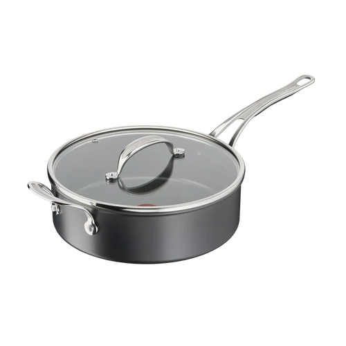 Jamie Oliver by Tefal Cooks Classic Non-Stick Induction Hard Anodised Sautepan + Lid 26cm