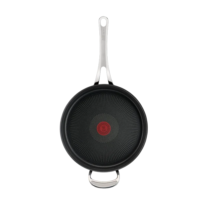 Jamie Oliver by Tefal Cooks Classic Non-Stick Induction Hard Anodised Sautepan + Lid 26cm interior non-stick coating