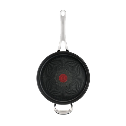 Jamie Oliver by Tefal Cooks Classic Non-Stick Induction Hard Anodised Sautepan + Lid 26cm interior non-stick coating