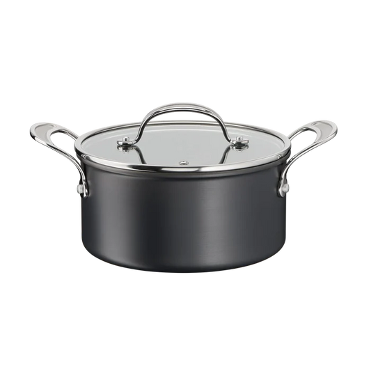 Jamie Oliver by Tefal Cooks Classic Non-Stick Induction Hard Anodised Stewpot + Lid 24cm/5L