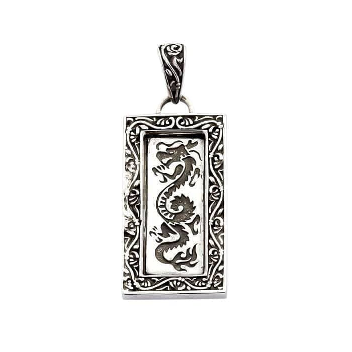 sterling silver dragon pendant