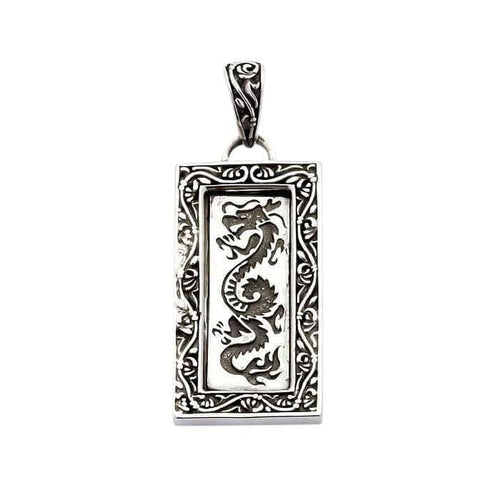 sterling silver dragon pendant