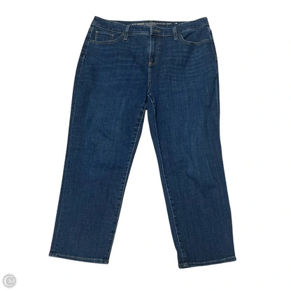 Jeans Cropped By Chicos In Blue Denim, Size: 2