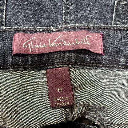 Jeans Straight By Gloria Vanderbilt In Blue Denim, Size: 16