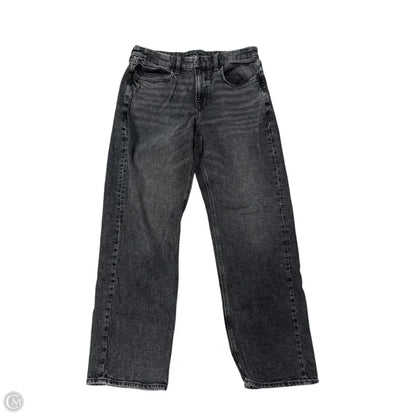 Jeans Wide Leg By American Eagle In Black Denim, Size: 12