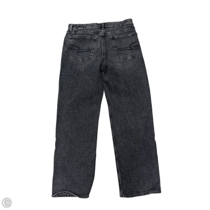 Jeans Wide Leg By American Eagle In Black Denim, Size: 12
