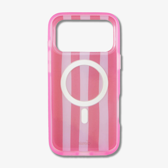Jelly Stripe MagSafe® Compatible iPhone Case - Pink / Red