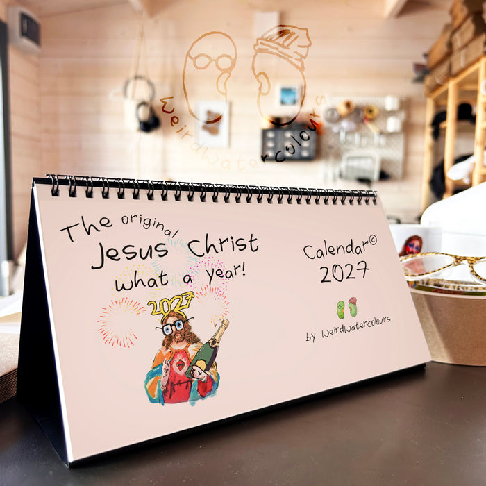 Jesus Christ WHAT A YEAR Calendar 2027 © Desktop