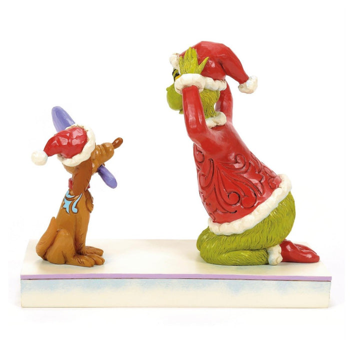 Jim Shore Grinch Max Holding Mirror Figurine