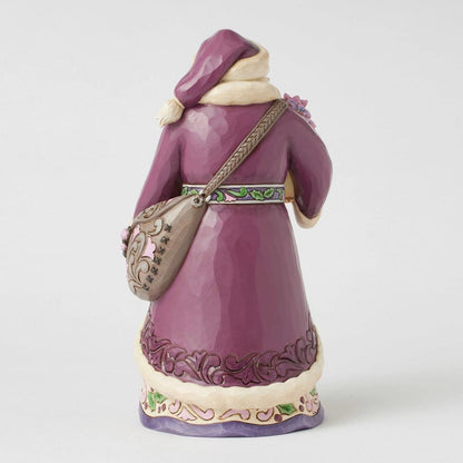 Jim Shore Purple Santa Figurine