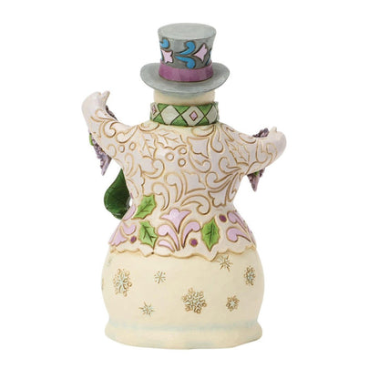 Jim Shore Purple Snowman Figurine