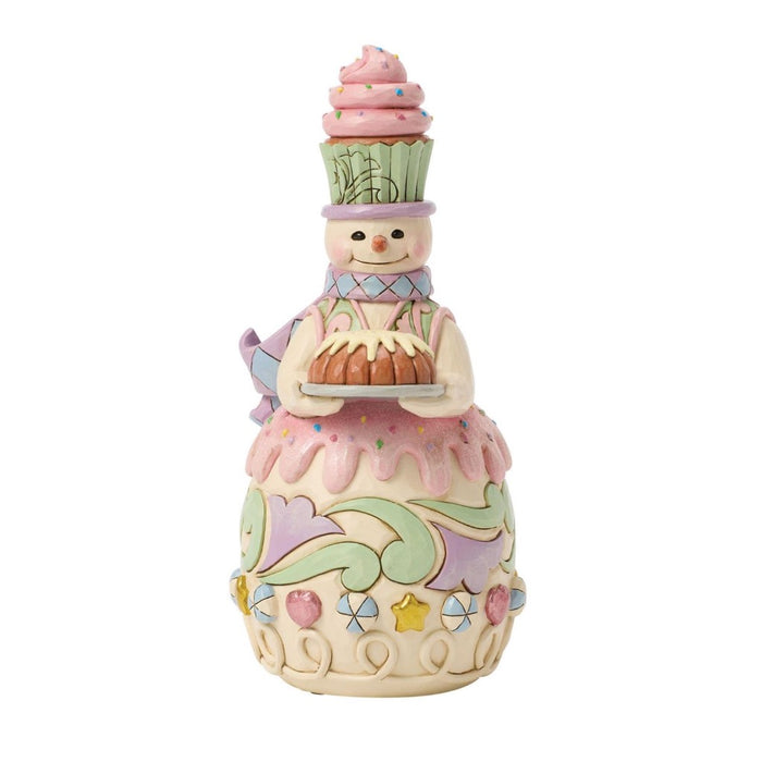 Jim Shore Sweets Snowman Bundt Cake Figurine