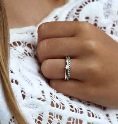 Julie 0,10 ct diamantring, Vigsel / Förlovningsring | I lager