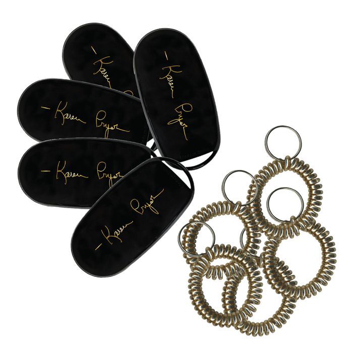 Karen Pryor Commemorative i-Click™ Clicker - 5 Pack With Metallic Gold Wrist Coils