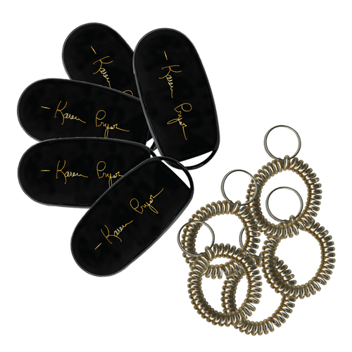 Karen Pryor Commemorative i-Click™ Clicker - 5 Pack With Metallic Gold Wrist Coils