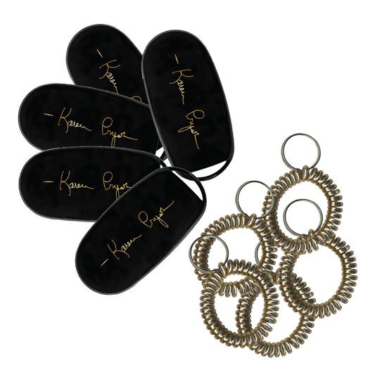 Karen Pryor Commemorative i-Click™ Clicker - 5 Pack With Metallic Gold Wrist Coils
