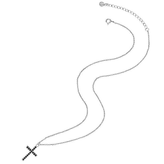 Kette KREUZ mit Zirkonia silber