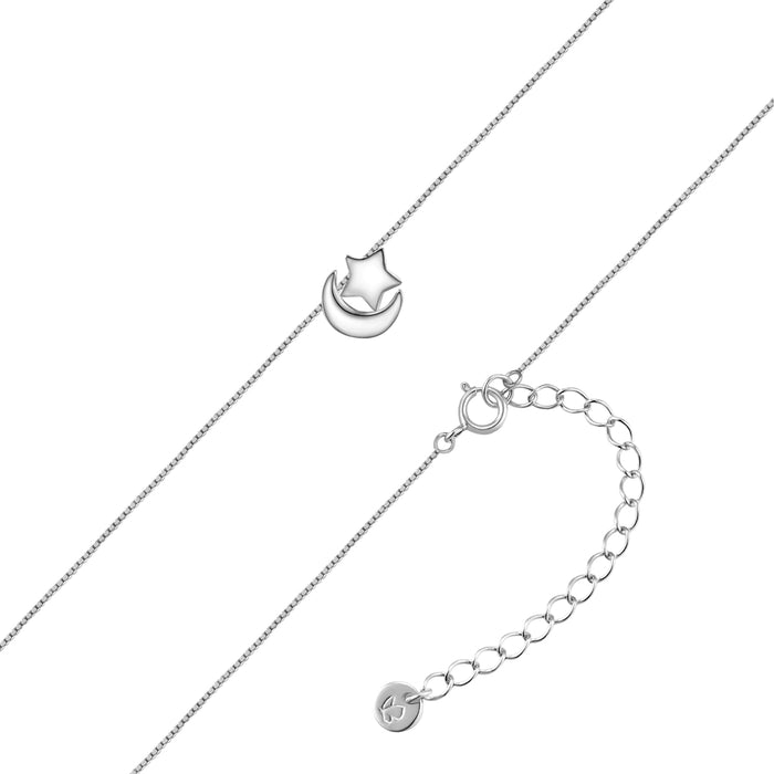 Kette mit Anhänger Mond/Sterne