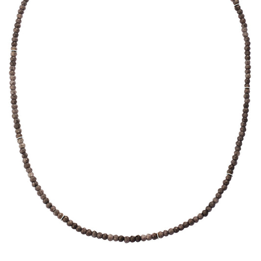 Kette mit Edelstein Chalcedon (grau)