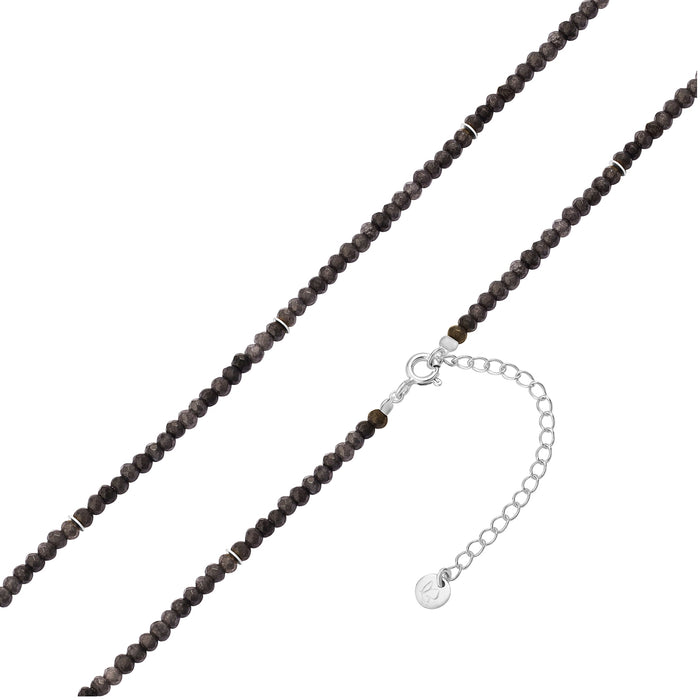 Kette mit Edelstein Chalcedon (grau)