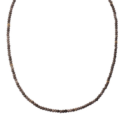 Kette mit grauem Chalcedon (gold)