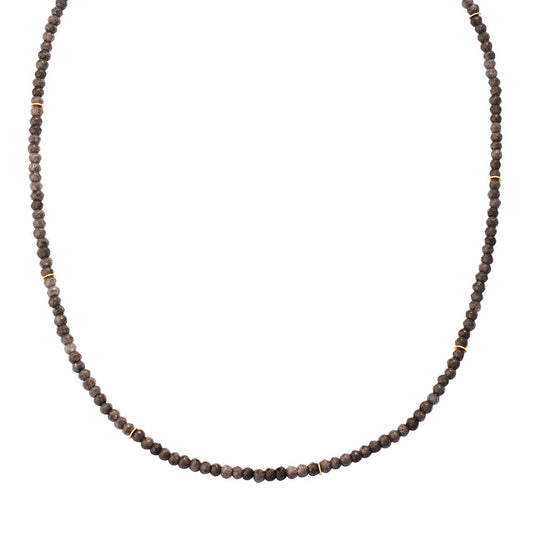 Kette mit grauem Chalcedon (gold)