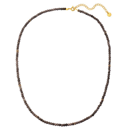 Kette mit grauem Chalcedon (gold)