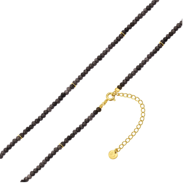 Kette mit grauem Chalcedon (gold)