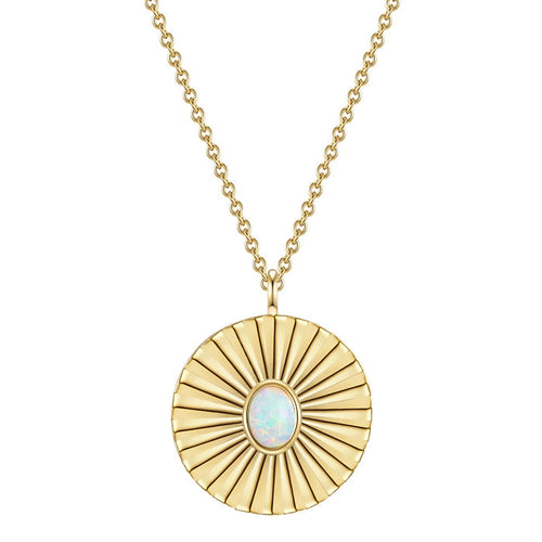 Kette mit Opal (synth.) gelbgold