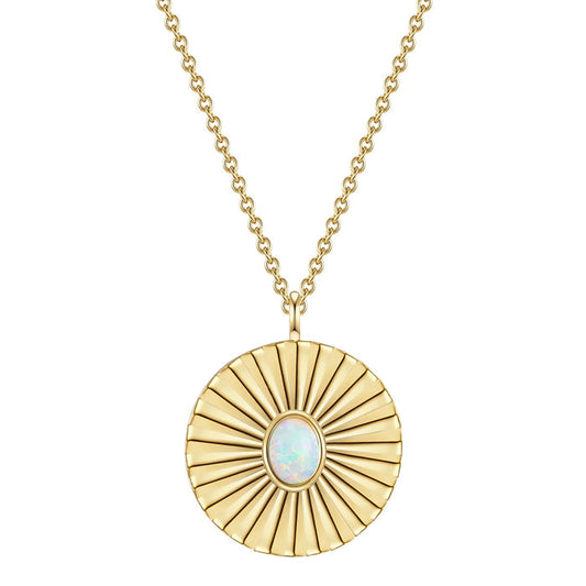 Kette mit Opal (synth.) gelbgold