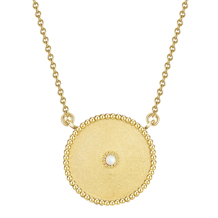 Kette mit Opal (synth.) gelbgold