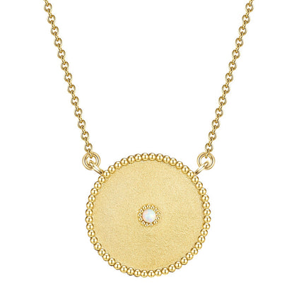 Kette mit Opal (synth.) gelbgold