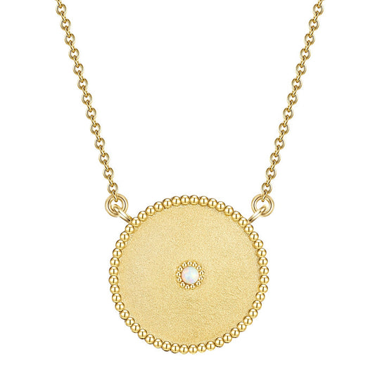Kette mit Opal (synth.) gelbgold